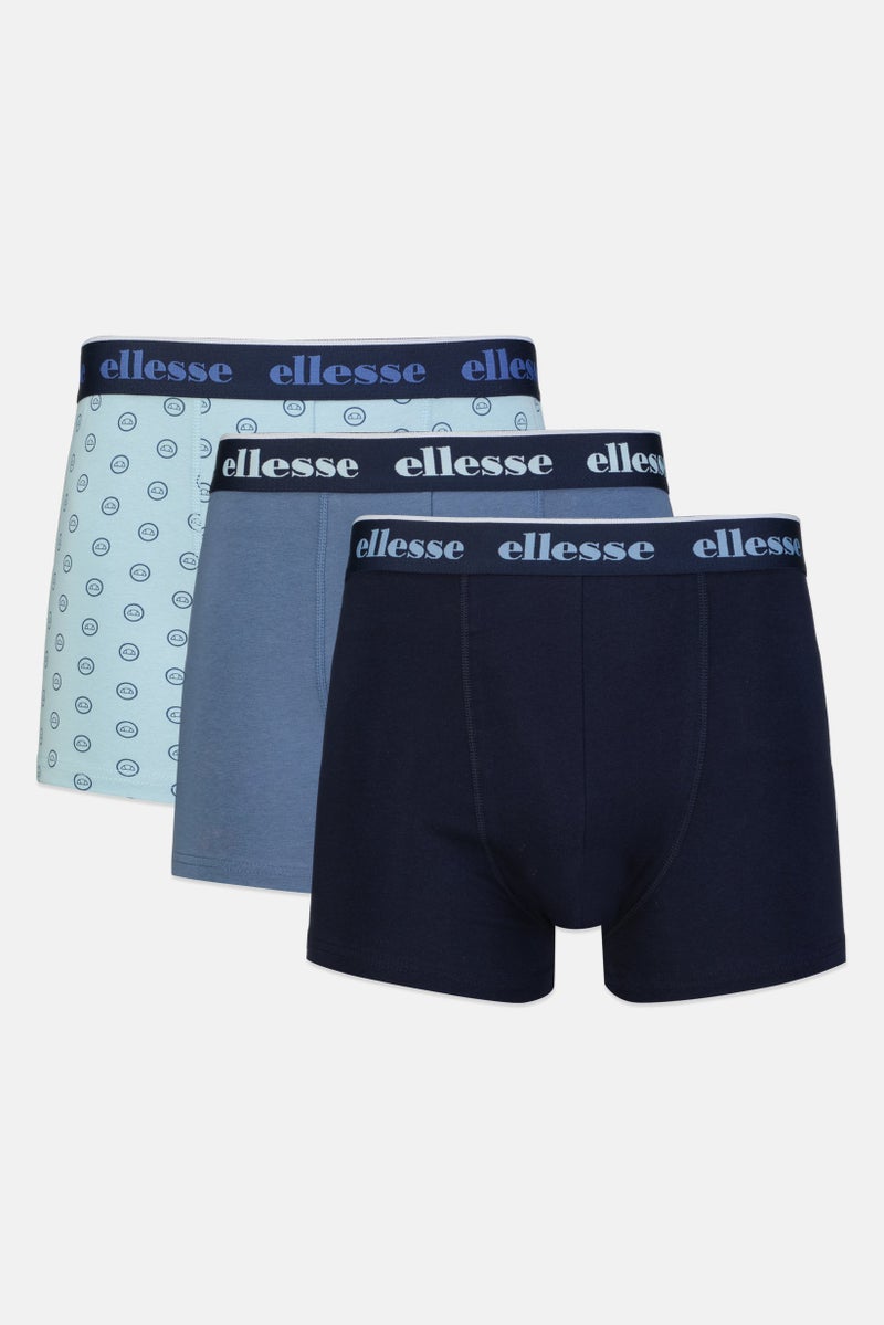 Ellesse Men 3 Pieces Brand Logo Trunks, Multicolor - Image 1